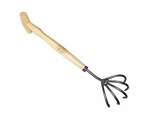 DeWit 5-Tine Cultivator with P-Grip Handle, Works as Garden Hoe and Tiller
