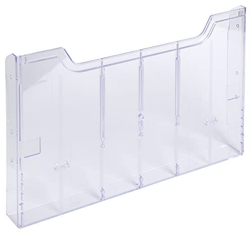 Exacompta 63858D Wandprospekthalter Exacryl DIN A4 quer 1 Fach zum selber zusammenstecken 26mm tief transparent