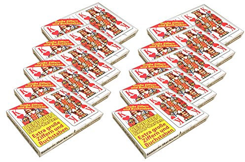 HAC24 20x 32 Blatt Senioren-Skatkarten Französisches Bild Spielkarten Skatblatt