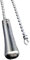 LumenTY Teardrop Light Pull – 80cm Brass Plated for Bathroom Cord Pull - Chrome