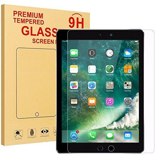 Nuovo iPad 9.7 2017 & 2018/iPad/iPad Air/iPad Air 2/iPad Pro 9.7 schermo in vetro, Bmouo tempered glass Screen Protector [9H durezza] [Crystal Clear] [senza bolle]