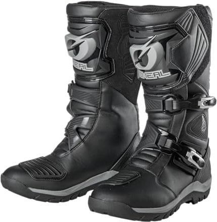 O'NEAL | Stivali da moto | Enduro Adventure | Stivale da turismo robusto e impermeabile, soletta rinforzata in metallo, plantare sostituibile | Sierra Pro Boot | Adulto | Nero | Taglia 45
