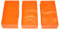 Armerah 18650/16340/CR123A eCig Battery Protective Case Opaque Plastic 3 Pack Orange