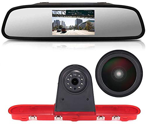 18mm Top Qualität Bremsleuchte Kamera Bremslicht Rückfahrkamera +4,3 Zoll LCD Rückspiegel Transporter für Toyota ProAce 2/Verso/Citroen Dispatch/Space Tourer/Jumpy 3 /Peugeot Traveller/Expert 3