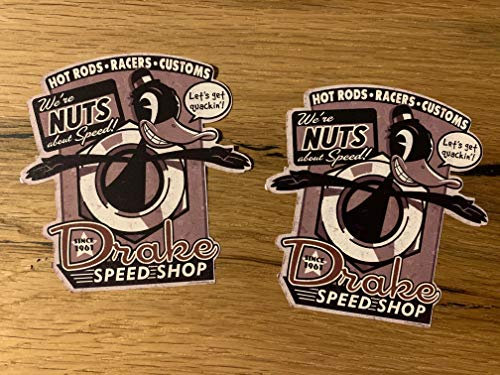 24/7stickers MG069 / 2X Hotrod Speed Shop Aufkleber 8,5cm Drag Racing V8 USA Muscle Car Oldtimer Retro Rar Kult Oldschool