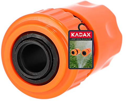 KADAX Schlauchkupplung aus Kunststoff ABS, Verbindungsteil für Gartenschlauch, Schnellkupplung, Gartenkupplung, Schlauchverbinder, Endverbinder (3/4 Zoll)