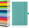Notes London Eco A5 Notizbuch mit linierten Seiten, Stiftschlaufe, Band, Datumsmarkierungen und Papiertasche, mittleres gebundenes Tagebuch, Notizbuch, nachhaltig angebautes Papier (Pastel Teal)