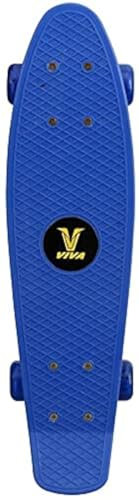 Viva Fitness Cruiser Skateboard (ca. 55,9 x 15,2 cm) Cruiser Skate Board Jungen Jugend Junior Skating Board Skateboard Decks Skate Board für Unisex Junior Jungen & Mädchen (blau)