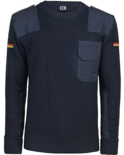 BWuM Bundeswehr Pullover mit Flaggen, Größe:XXL, Farbe:Navy Blau