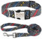 Piang Gouer Personalisierte Hundehalsband Vintage Böhmen Haustierhalsband Benutzerdefinierter Name und Telefonnummer Hundehalsband Tag Katzenhalsbänder für kleine mittelgroße Hunde(Blau-Set-S)