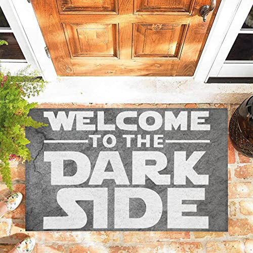JOOCAR Door Mat Welcome to The Dark Side Broken Wall Background Door Mat for Indoor, 40x60 cm, Non-slip Entrance Rug Machine Washable Soft Doormats for Kitchen Bathroom Bedroom