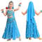 FORMIZON Bauchtanz Set für Kinder, 6-Teiliges Damen Professionel Bauchtanz Kostüm kit, Bauchtanz Kostuem Kinder Tanzkleid Karneval Kostüme Komplet Dancewear, Belly Dance Bauchtanz Kostüm (Blau, S)
