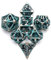 DND Würfel, Metall Spielwürfel Dungeons and Dragons Würfel Set HNCCESG Hohle 3D Cthulhu D&D Würfel Polyedrische Würfelset für Pathfinder MTG RPG DND Dice Set W20 W12 W10 W8 W6 W4 (Cthulhu Blau)