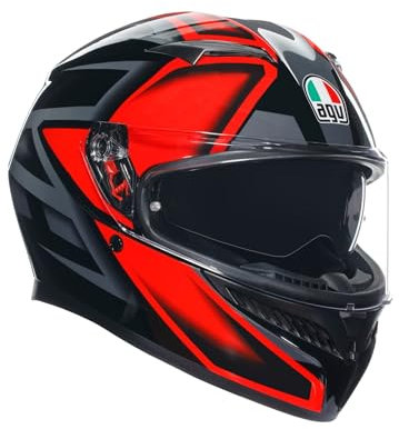 AGV K3 Compound Integralhelm (schwarz/rot/grau), L (59)