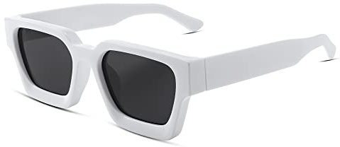 FEISEDY Square Sonnenbrille Chunky für Herren Damen Trendy Dickes Rahmen Sonnenbrillen mit UV400 Schutz B2385