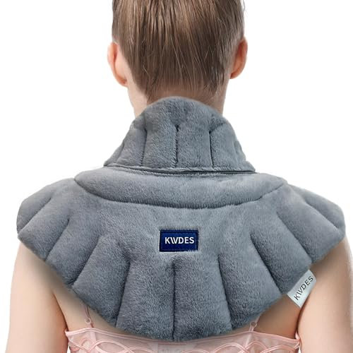 Kivdes Neck Warmer Microwave Heating Pad，Bags for Heat Therapy microwavable (Grey)
