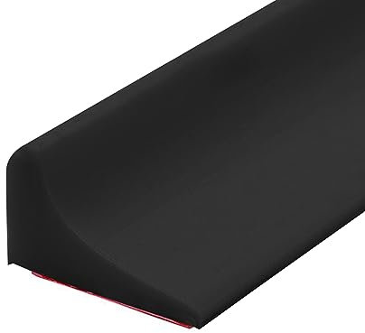 Barre de protection autocollante de 150 cm pour porte de douche sans cadre, seuil de douche en silicone pour plancher de douche, barrage d'eau pour salle de bain et cuisine (noir/150 cm)