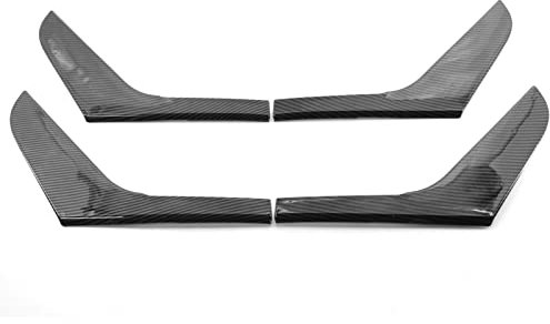 QISUO Innentür-Armlehnenabdeckungsverkleidung, 4 Stück Kohlefaser Innentür Armlehnenabdeckung Ersatz für Golf MK6 2010–2013