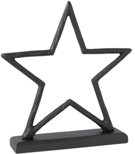 Villeroy & Boch - Black Xmas Stern klein, 21cm, Weihnachtsdekoration aus Metall, Schwarz