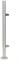 aleawol 110cm Stainless Steel Balustrade End Posts with Glass Clamps and Rubbers, for 8-12mm Glass, Railing Column for Outdoor Indoor Staircase Landing (End Post)