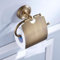 Toilettenpapierhalter mit Abdeckung Antik Gold Messing Papierrollenhalter für Wandinstallation Vintage Badezimmer Zubehör