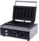 1500W Gaufrier Acier Inoxydable Électrique Gaufrier Commercial Hot Dog Antiadhésive Bâton De Chien De Maïs Bâtons De Gaufre 6 Slice pour d'enfants les fêtes de famille Pâques ou Noël (1611)