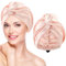 Ouligay Satin Haarhaube Bonnet für Die Nacht Weiche Seidenhaube zum Schlafen Bonnet Sleep Cap Silk Bonnet for Sleeping Schlafhaube Seide für Damen Mädchen（Rosa）