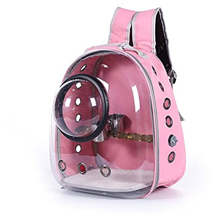 NEWNAN Flugkäfig, Leichter Vogelträger, Rucksack, Reisekäfig, Vögel, atmungsaktiv, transparent, Raumkapsel, Vogelkäfig (Farbe: Grün)