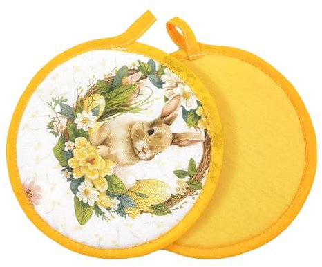 Presina di Pasqua - Primavera Estate - Ideale Come Regalo e Decorazione da Tavolo - Made in Italy (PULCINO CESTINO, TONDA)