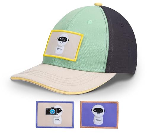 Audi 3202300300 Basecap Kinder ADUI Design Cap Baseballkappe Mütze, grau/grün