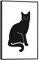REINDERS Gerahmtes Bild, Black Cat, Küche, Poster, Wanddeko, Room Decor, MDF, Schwarz-Weiß, 30x20cm