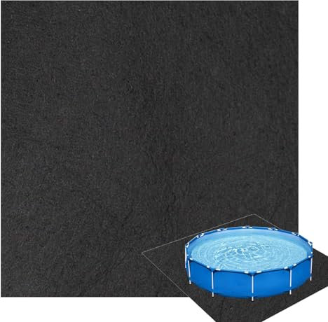 Tappetino protettivo per piscina, per esterni, 4 metri, per la protezione del pavimento, impedisce i fori, assorbe l'acqua, accessori per piscina (quadrato)