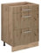 Vicco Küchenunterschrank R-Line, Artisan-Eiche/Goldkraft Eiche, 60 cm mit Schubladen, ohne Arbeitsplatte