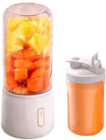 Liwankaqi Licuadora portátil de 500 ml, recargable por USB, resistente al agua, para batidos y batidos, fuerte potencia de corte de 12 V con 12 cuchillas para viajes al aire libre, deportes