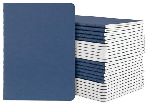 Yarotm Carnet A6 Quadrillé - 24 Pièces Cahier de Notes - 10x14cm Bloc Note A6-100GSM Cahier A6 Carreaux 5mm - Bleu Royal Notebooks - 30 Feuilles/60 Pages Carnet de Voyage Dessin