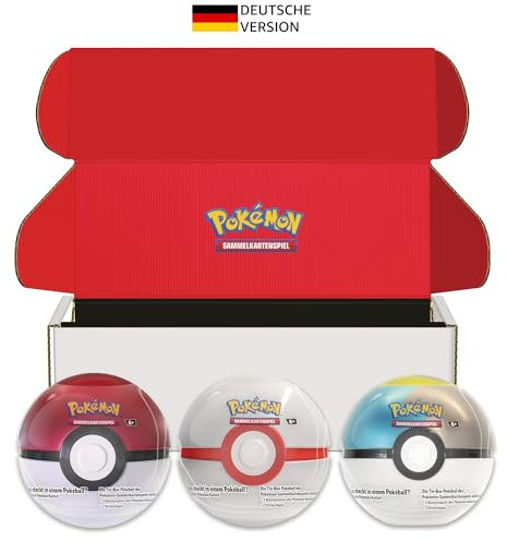 Pokémon - Trading Card Game: Pokéball Tin-Box Bundle - Pokéball, Premier Ball & Moon Ball (9 Pokémon TCG Booster Packs & 7 Sticker Sheets)