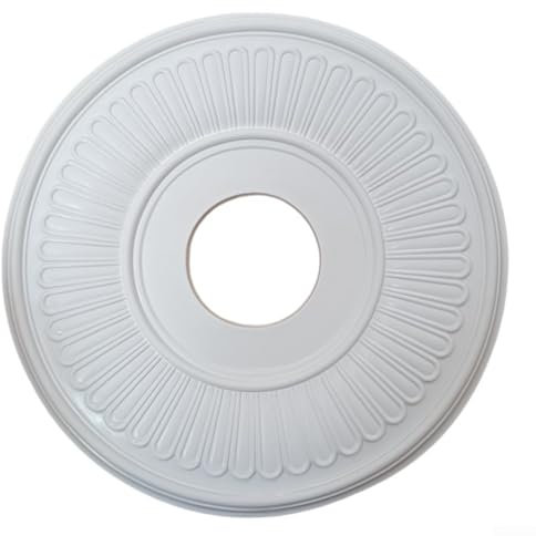 Entgoinggo Light Fixtures Covers Plate, Round White PU Ceiling Blank-Up Cover, Ceiling Fan Light Cover Plate for Light Fixtures Ceiling or Walls Light Trim