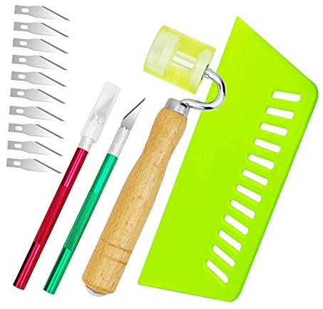 KITANDOVE 14 Teiliges Tapetenglättungs Werkzeugset Mit Gummiwalzen Und Professionellem Tapetenabzieher Ideal Für Tapetenkleister Rauhfaser Und Tapetenentferner Inkl Reibebrett Für Putz