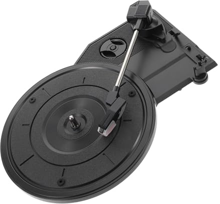 Toyvian Gramophone Turntable Movement Record Player Core Vintage Style for Vinyl Records Built-in Stereo Speakers Home Audio