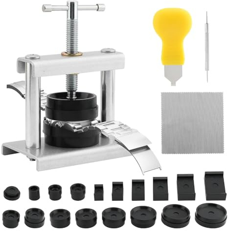 Wouueso Watch Pressing Tool Set, Watch Battery Replacement, Watch Opener Disassembly, Watch Repair Kit with Pry Opening