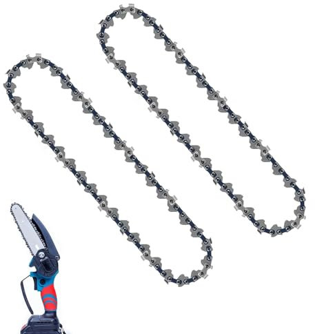 2 Pack Chainsaw Chain for 12 Inch (30cm) Bar, 3/8 LP 45 Drive Links, 043(1.1 mm) Gauge Replacement Chain fits for Dolmar Echo Bosch Einhell Ryobi OCS1830 Dewalt DCM565N and More