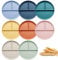 OWill Lot de 8 Assiette Compartiment Adulte, Assiettes en 3 Divisées en Plastique, 23CM Assiette Regime Portion Rondes, Passent au Micro-Ondes et au Lave-Vaisselle