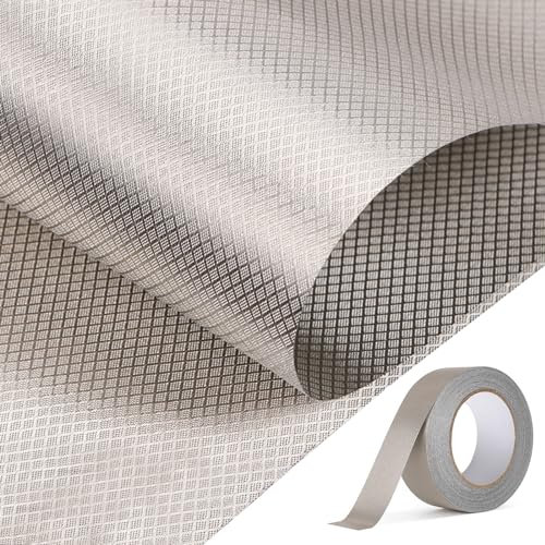 RF Faraday Fabric, Abschirmgewebe Blocker in Militärqualität Gewebe, Leitfähiges Gewebe, Nickel Faraday Gewebe mit Leitfähiges Klebeband (1.1 × 1m)