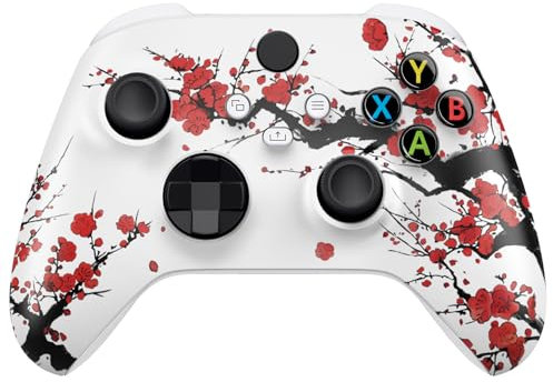 eXtremeRate Cover Custodia Frontale per Xbox Series X S Joystick Model 1914,Scocca Copertura Coperchio Ricambio per Xbox Series X S Controller-Fiori d'Inverno