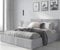 Interbeds Polsterbett Bett Doppelbett mit Stauraum mit Lattenrost Bettkasten Boxspringbett hydrophob gepolsterter Bettrahmen (Hellgrau, 120x200cm)