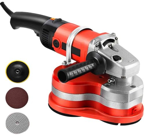 YXYLJOZ Concrete Grinder, Electric Diamond Polisher Machine with 3PCs Diamond Concrete Grinding Wheels Angle Grinder for Polishing and Cleaning Stone
