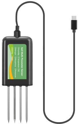 predolo 8-in-1-Bodentester, NPK-Analysator, Messgerät, Dünger, Feuchtigkeitsmesser, PH- für Rasen, Blumen, Gartenarbeit, Indoor, Outdoor, Hinterhof