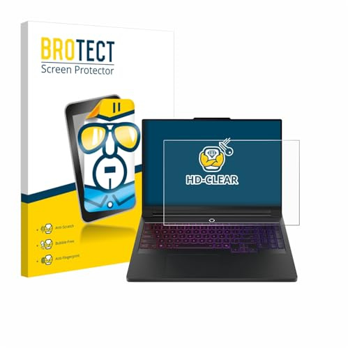 BROTECT Schutzfolie für Lenovo Legion Pro 7 Gen 10 16 | Transparenter Displayschutz Made in Germany Klare Displayschutz-Folie Clear Einfache Montage Case-Friendly Displayfolie