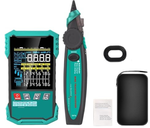 TOOLTOP 400M Tester for cavi di rete RJ45 BNC Test for 6000 conteggi Multimetro multifunzione 2 in 1 POE Tracker for(ET623 With 7 ID)
