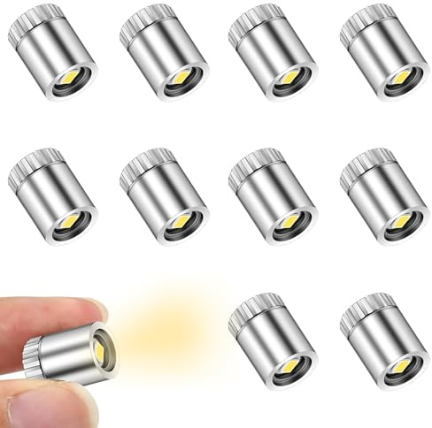 yivom 10 Stück Mini LED Licht, Kleine LED Miniaturbeleuchtung für Modellbau, Vitrinen, DIY Dekoration und Miniatur Szenen, Micro LED Lichter Reinweiß